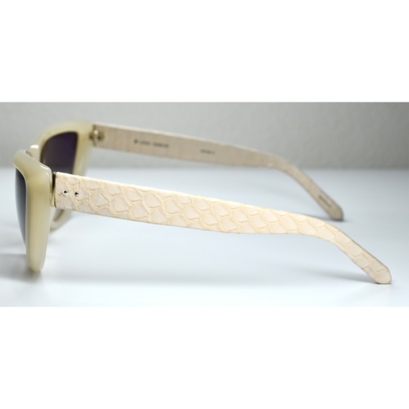 LINDA FARROW LFL305 C8 SHELL ASH SNAKE GRADIENT GREY CAT EYE SUNGLASSES. 63 mm - Picture 6 of 12